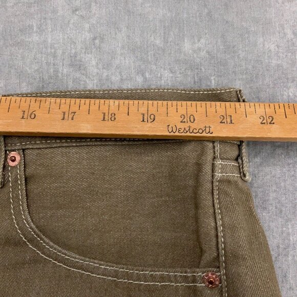 Levis 501 Jeans Men 42Wx29 Tan Brown Button Fly Straight Fit High Rise Cotton - Picture 6 of 14